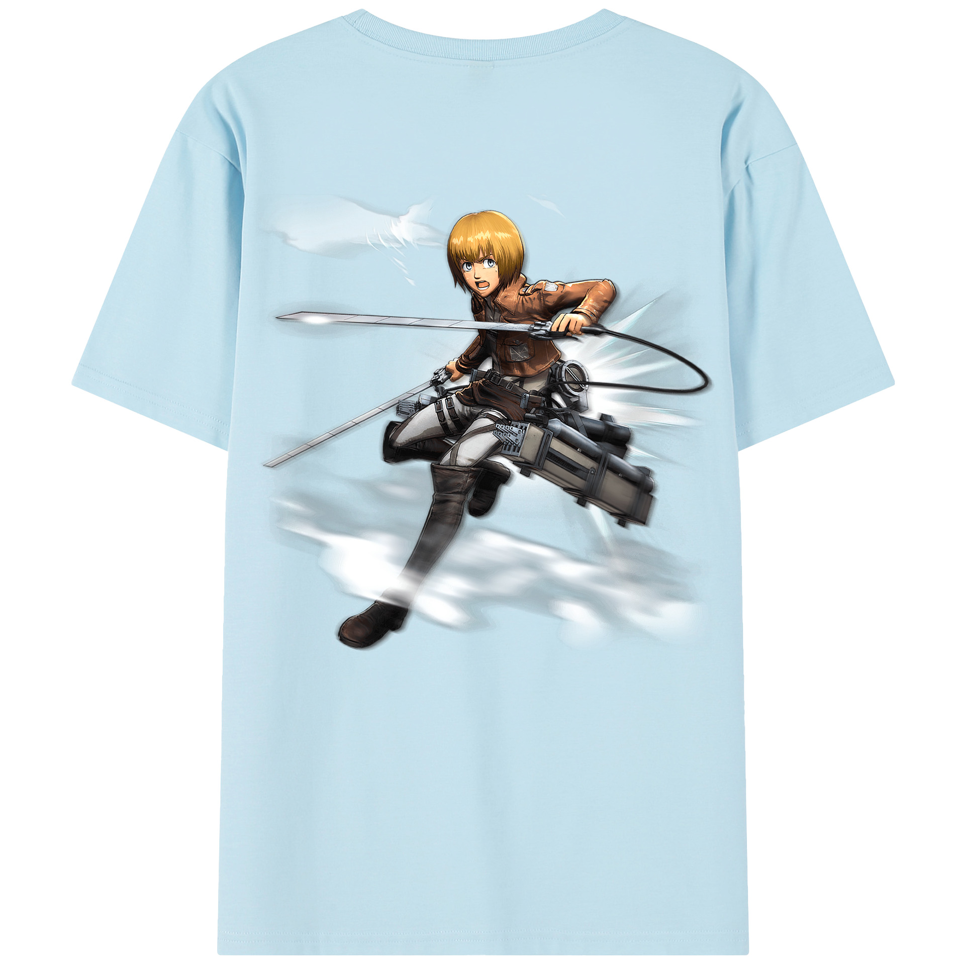 （画像用） 進撃の巨人 アルミン·アルレルト Attack on Titan Armin Arlert 綿100％半袖Tシャツ（背面プリント）
